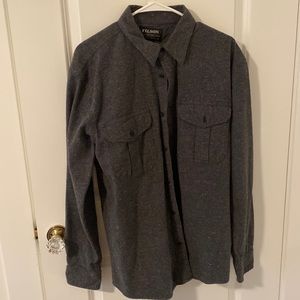 Mens Filson Gray Flannel Button Down